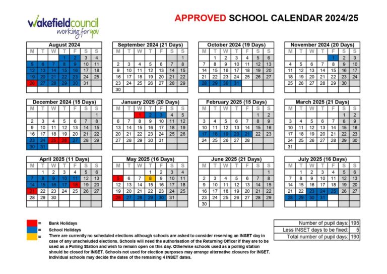 Wakefield School Holiday Dates 2024 / 2025 Wakefield Mumbler