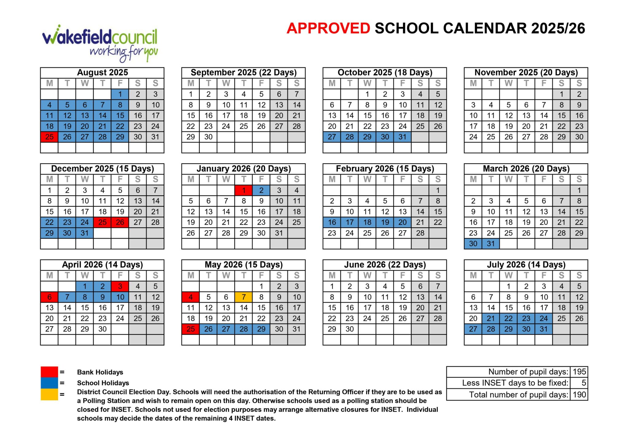 Wakefield School Holiday Dates 2025 / 2026 Wakefield Mumbler